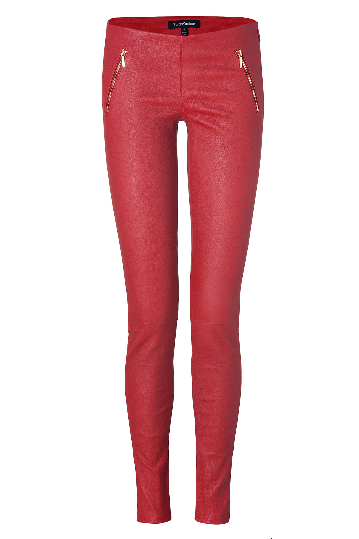 Juicy Couture Oxblood Red Luxe Leather Pants in Red (oxblood) | Lyst
