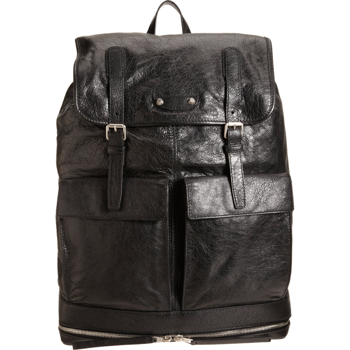 Balenciaga Leather Backpack in Black for Men | Lyst