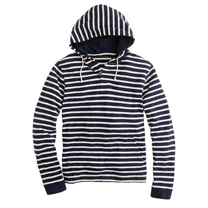 Lyst - J.Crew Halyard Stripe Button Hoodie in White for Men