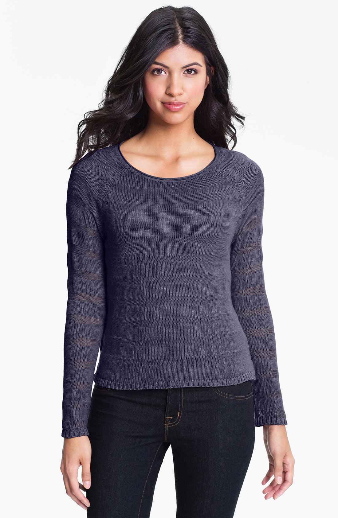 Eileen Fisher Organic Cotton Sweater in Blue (twilight) | Lyst