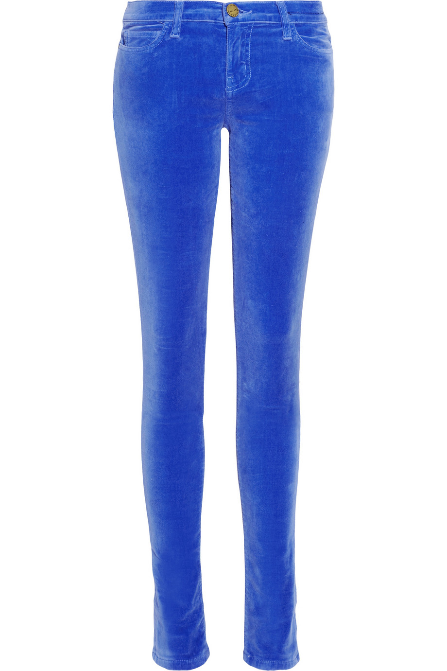 Lyst Current/elliott The Skinny Velvet LowRise Jeans in Blue