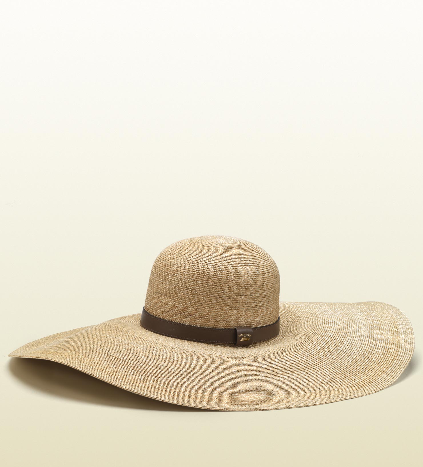 Lyst - Gucci Natural Straw Wide Brim Hat in Natural