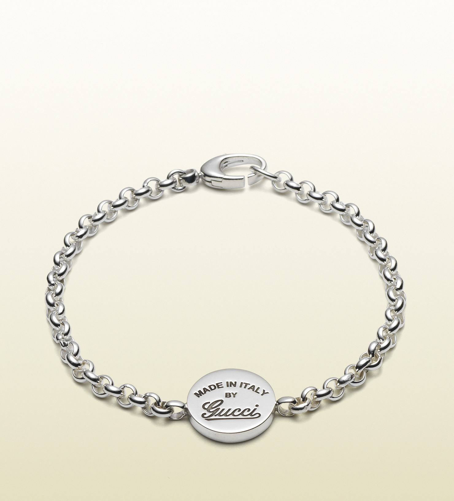 Lyst - Gucci Bracelet With Vintage Trademark Engraving in Metallic for Men
