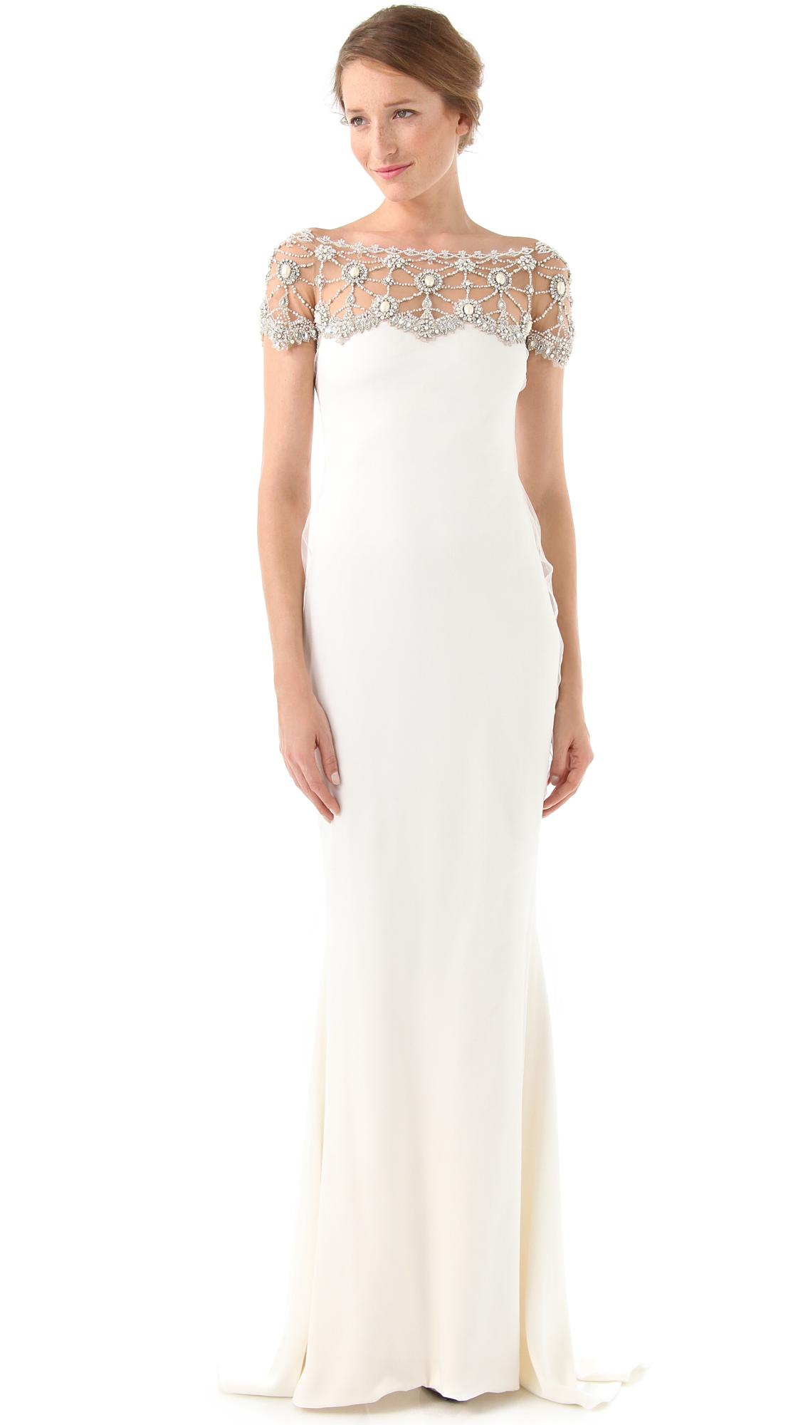 white column gown