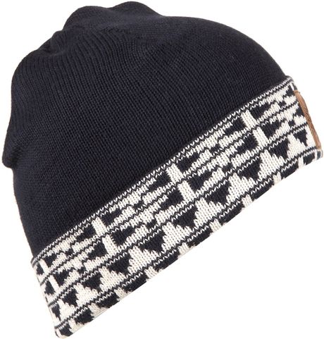Topshop Tribal Beanie Hat By Illustrated People in Blue (navy blue) | Lyst