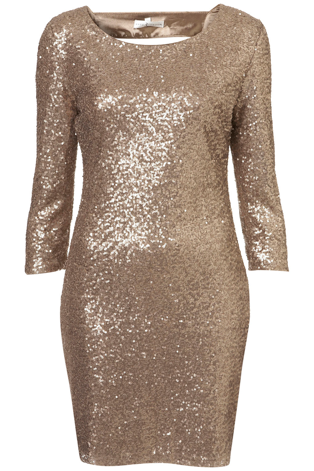 Topshop Sequin Bodycon Dress in Gold (bronze) | Lyst