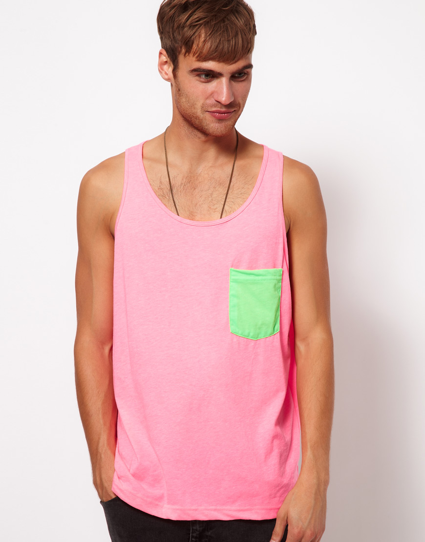 American Apparel Oversized Vest in Pink for Men (neonpinkneongreen) | Lyst