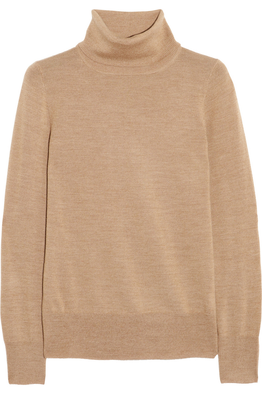 J.crew Fineknit Merino Wool Turtleneck Sweater in Beige (camel) | Lyst