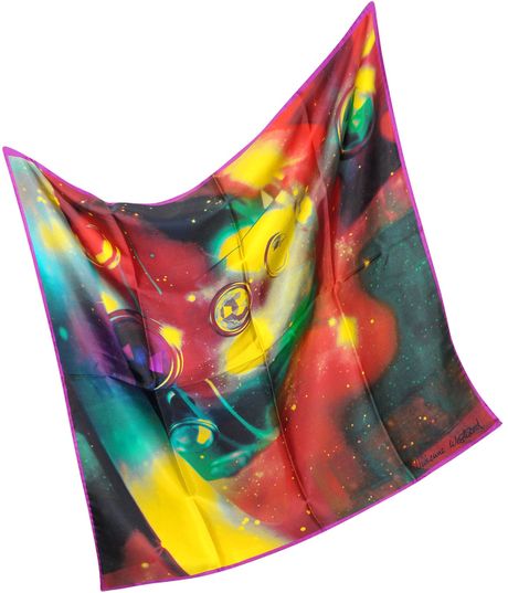 Vivienne Westwood Galaxy Silk Square Scarf in Multicolor | Lyst