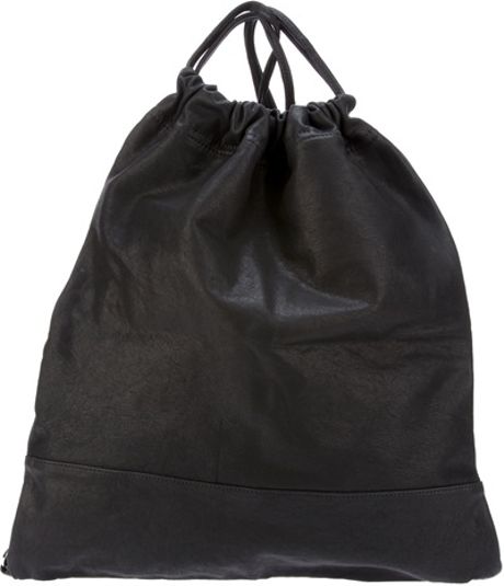 Yvonne Kone Leather Gym Bag in Black | Lyst