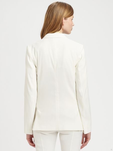 Acne Studios Linen Blazer in White | Lyst