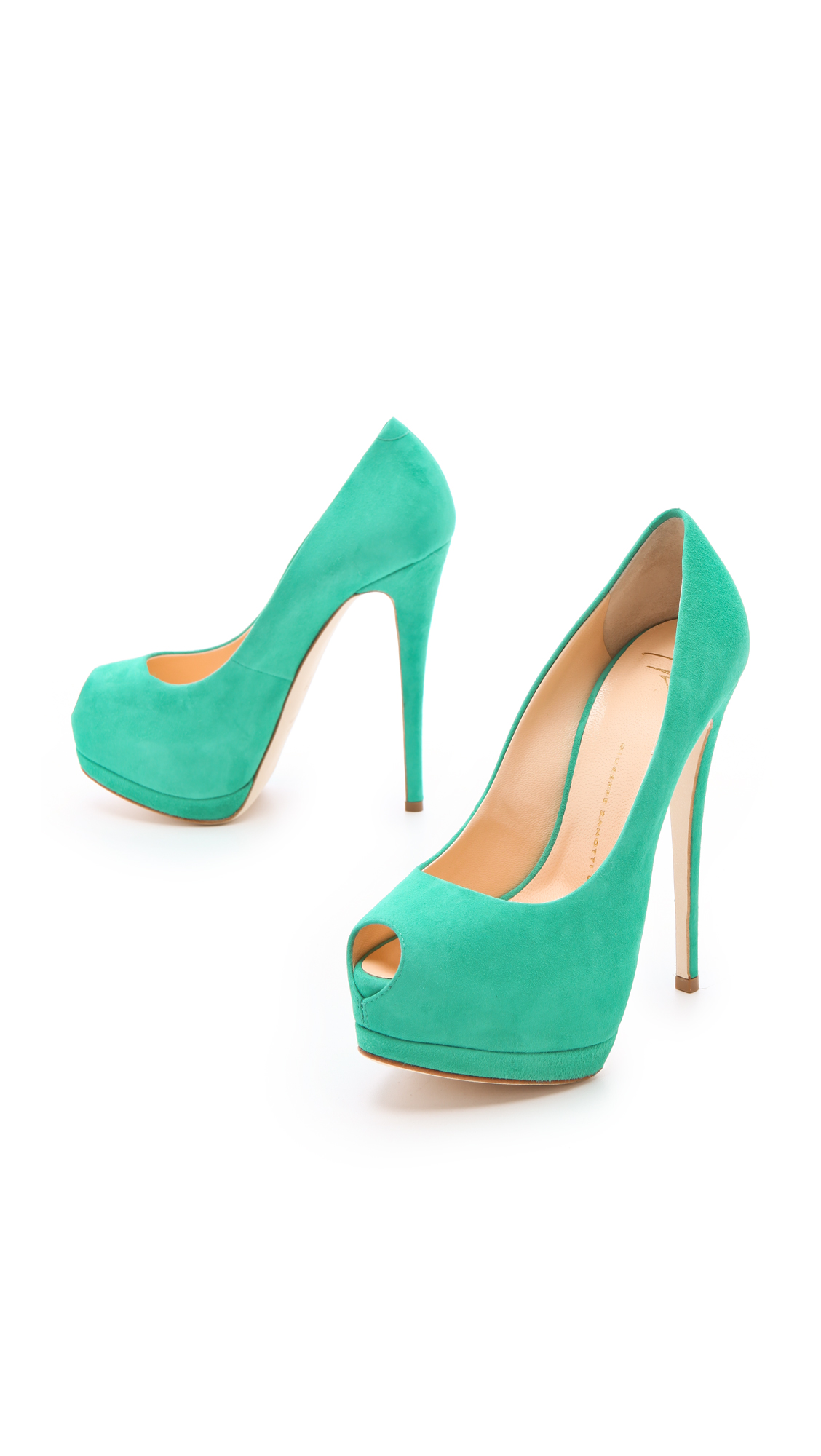 giuseppe zanotti green heels
