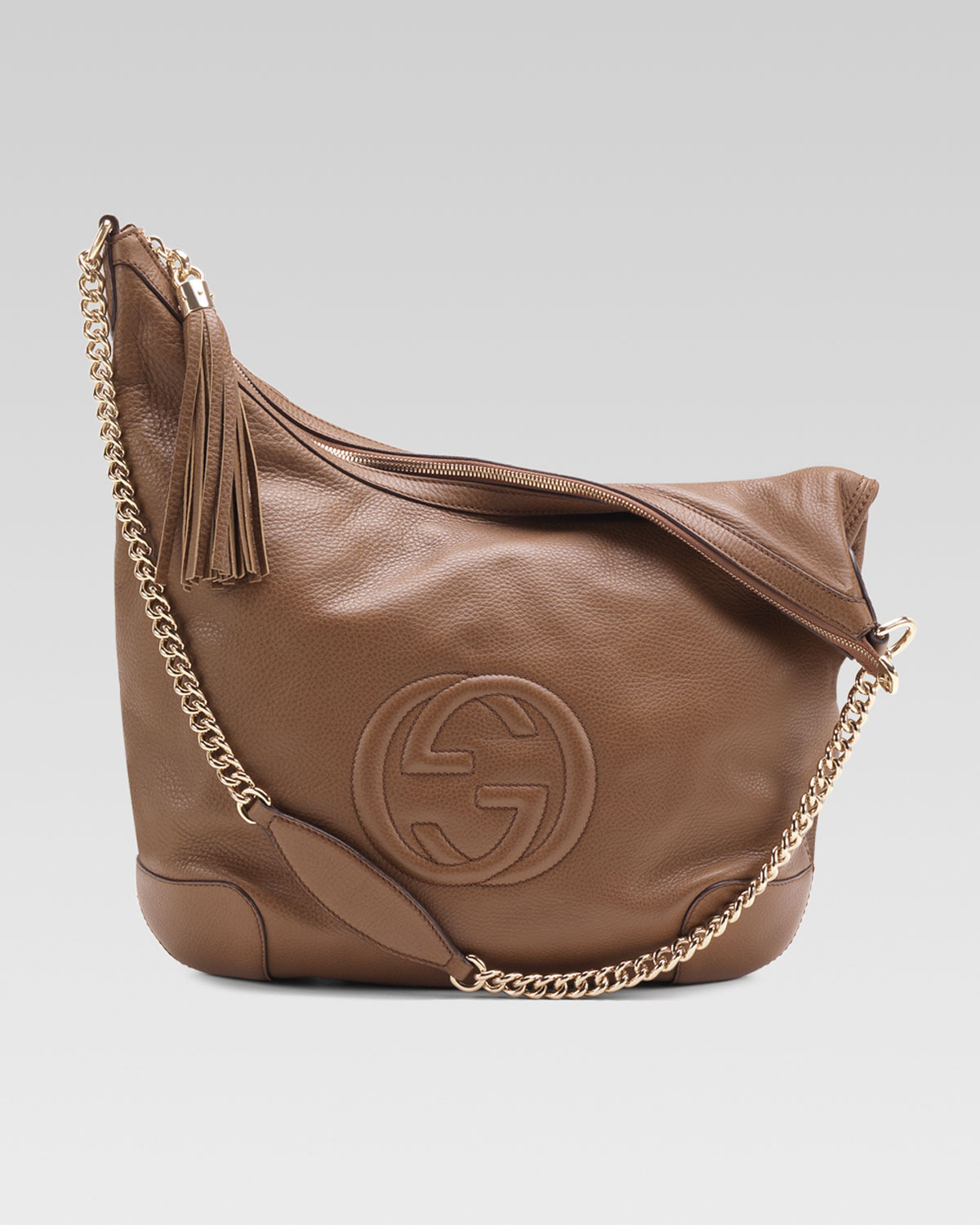 Lyst - Gucci Soho Maple Brown Leather Shoulder Bag with Chain Strap in Brown