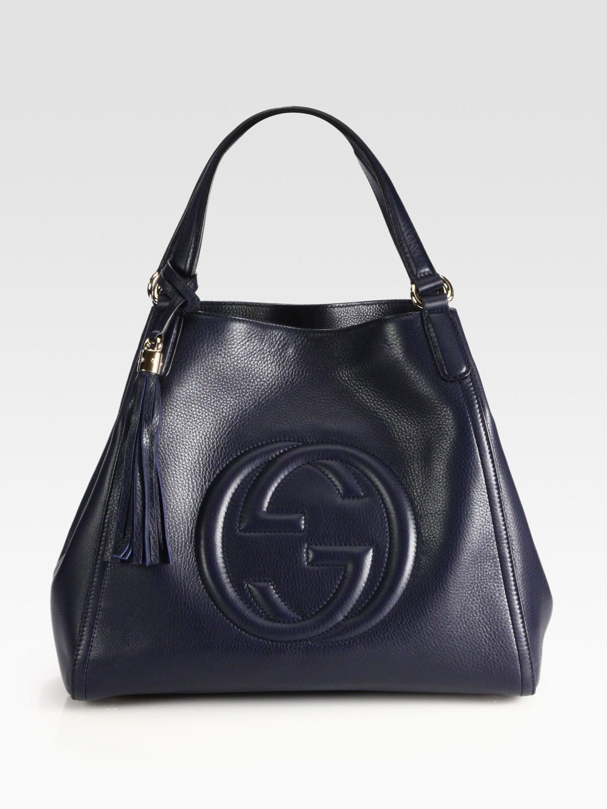 Lyst - Gucci Soho Leather Shoulder Bag in Blue