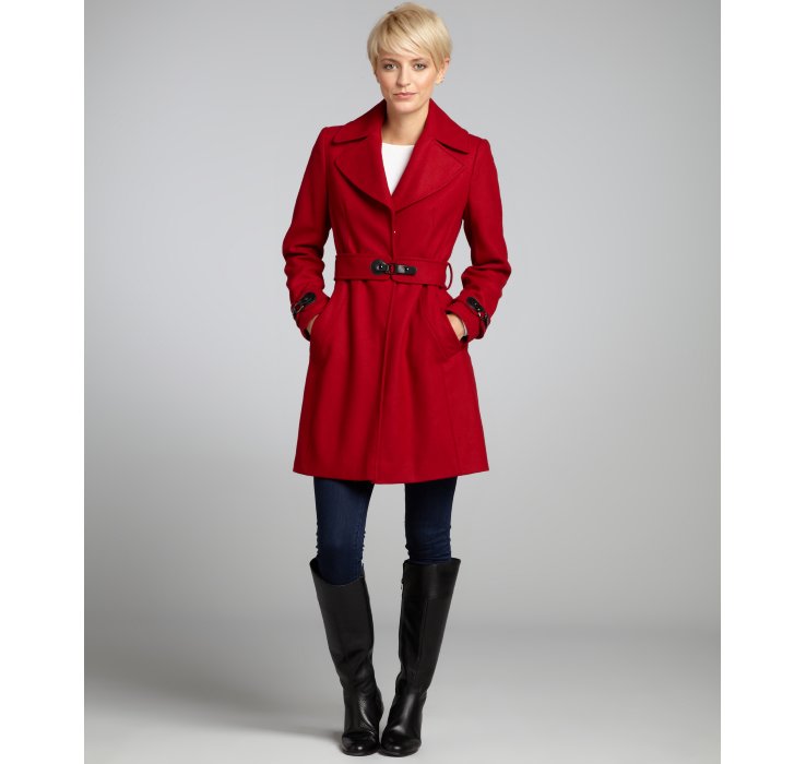 Via Spiga Scarpa Double Ted Trench In Pink Lyst Kate Young Lace Top Black Via Spiga Trench Coat