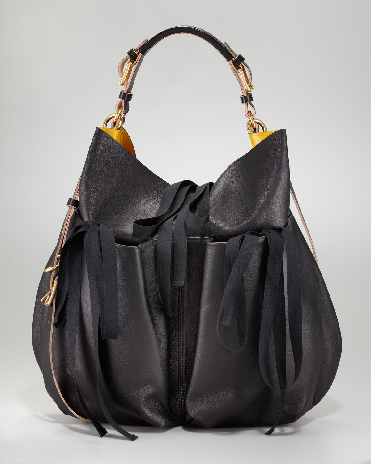 Marni Lambskin Shoulder Bag in Orange (Black) - Lyst