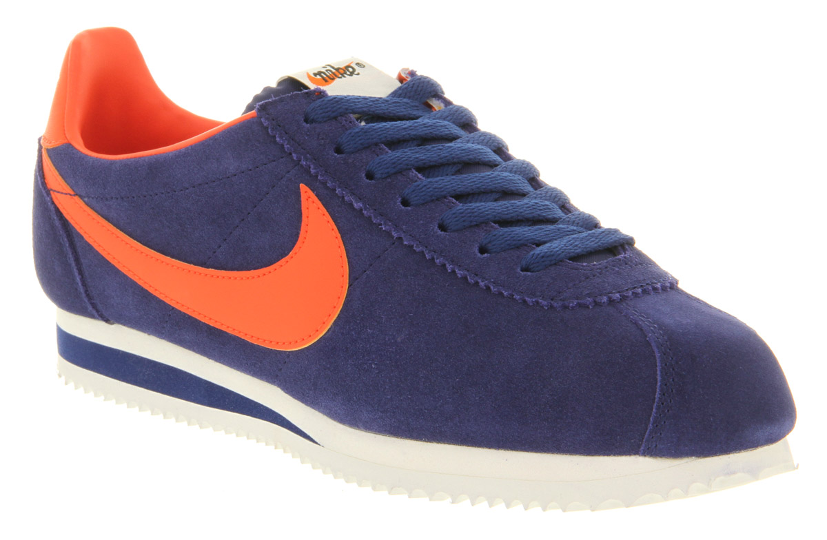 nike cortez blue orange