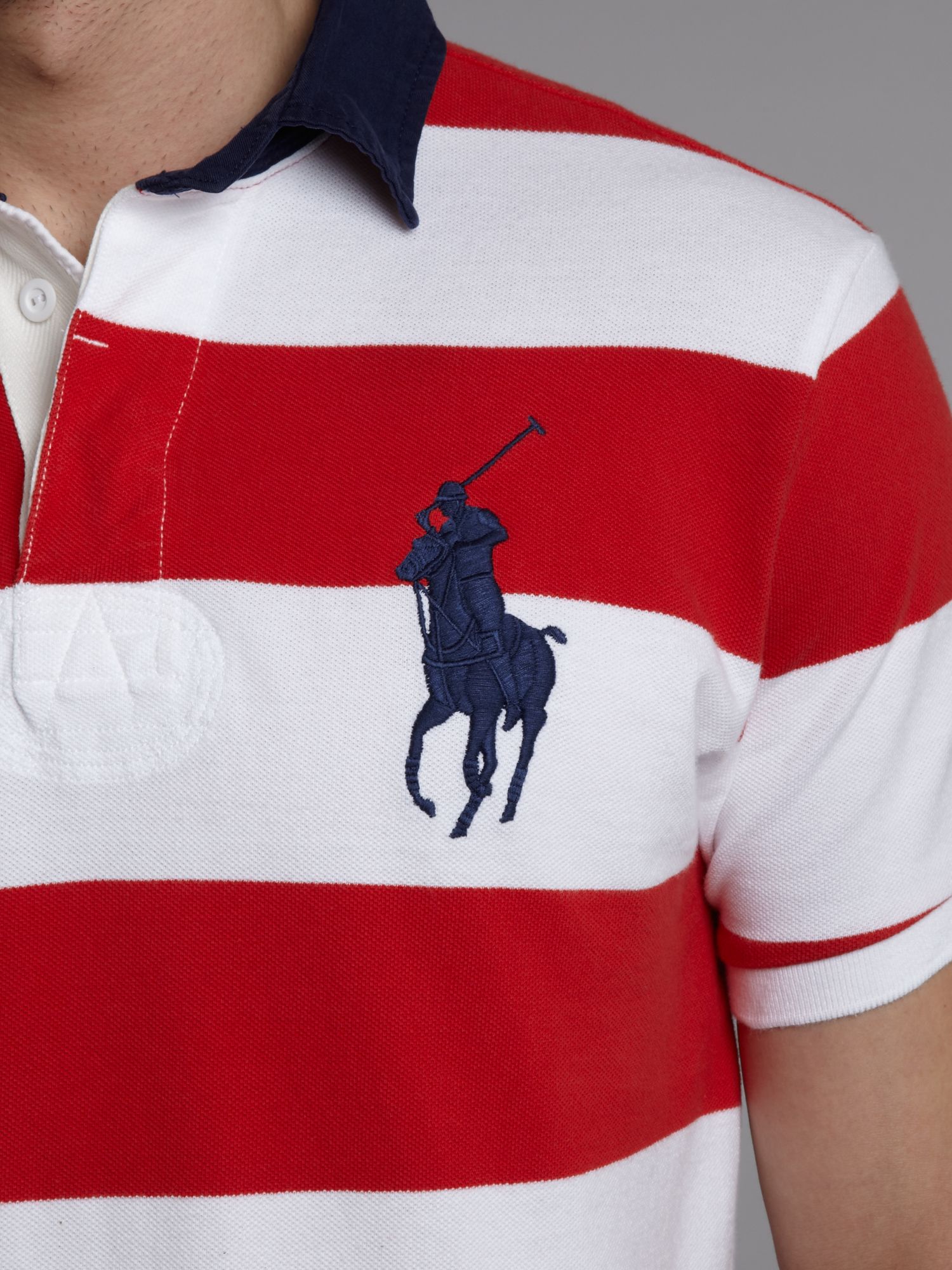 red and white striped polo shirt ralph lauren tops