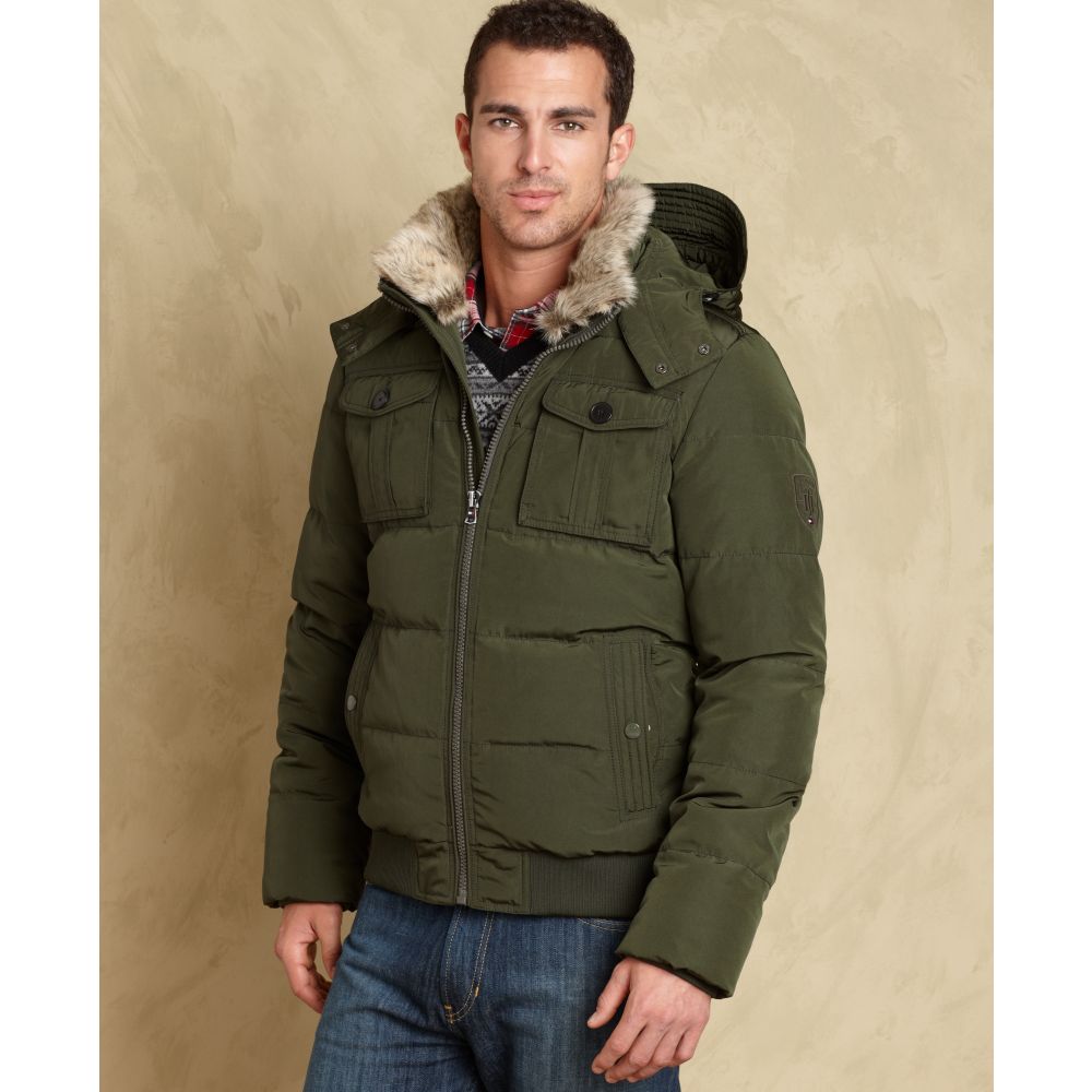 Lyst - Tommy Hilfiger Doug Bomber Puffer Hooded Coat European ...