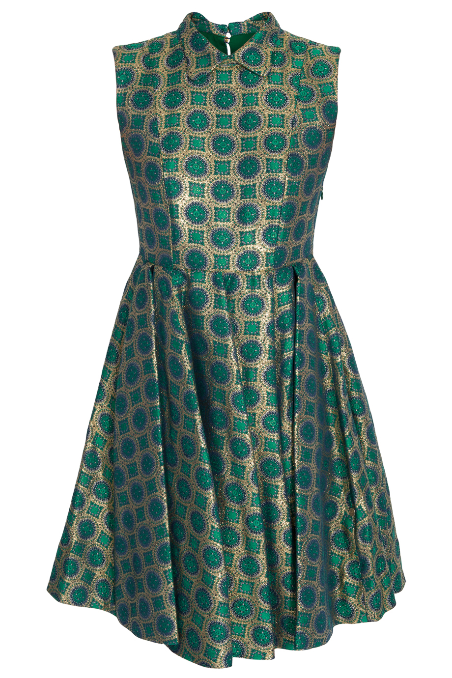 Lyst Kenzo Collared Tank Brocade Dress in Green