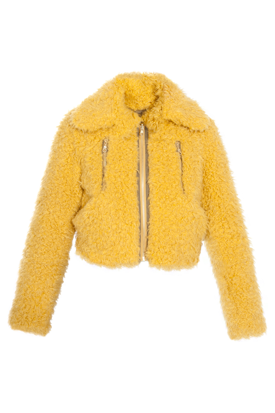 Lyst - Kenzo Boucle Reversible Jacket in Yellow