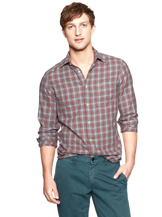 Gap Flannel Square Plaid Shirt in Purple for Men (coral garden) | Lyst