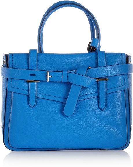 Reed Krakoff Boxer Leather Tote in Blue | Lyst