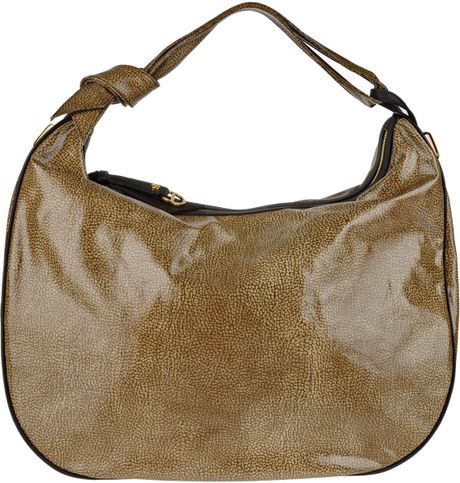 Borbonese Large Leather Bag in Brown | Lyst