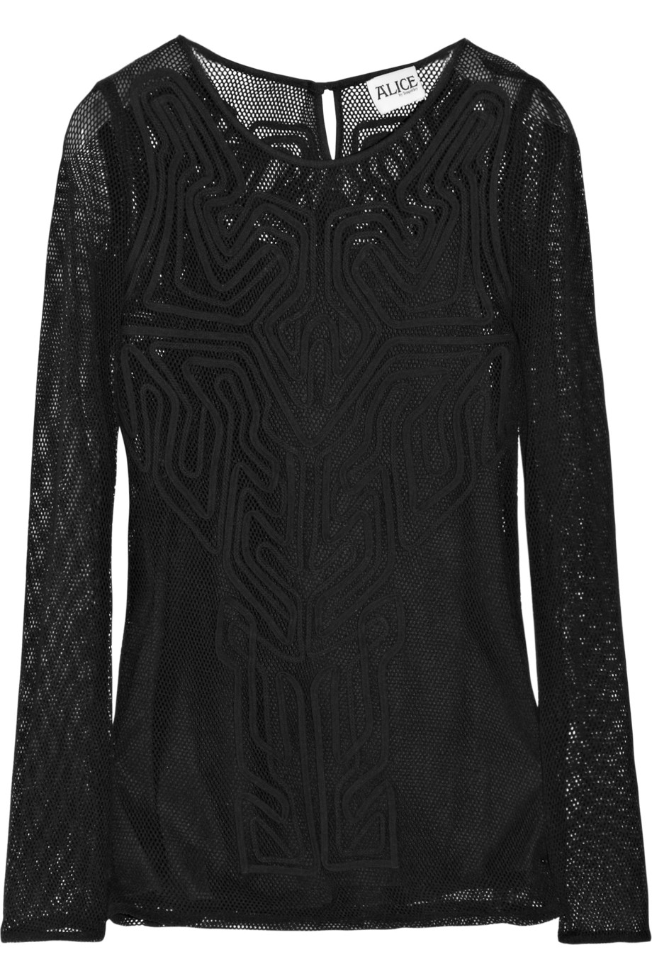 Lyst - Alice by temperley Tijuana Embroidered Mesh Top in Black