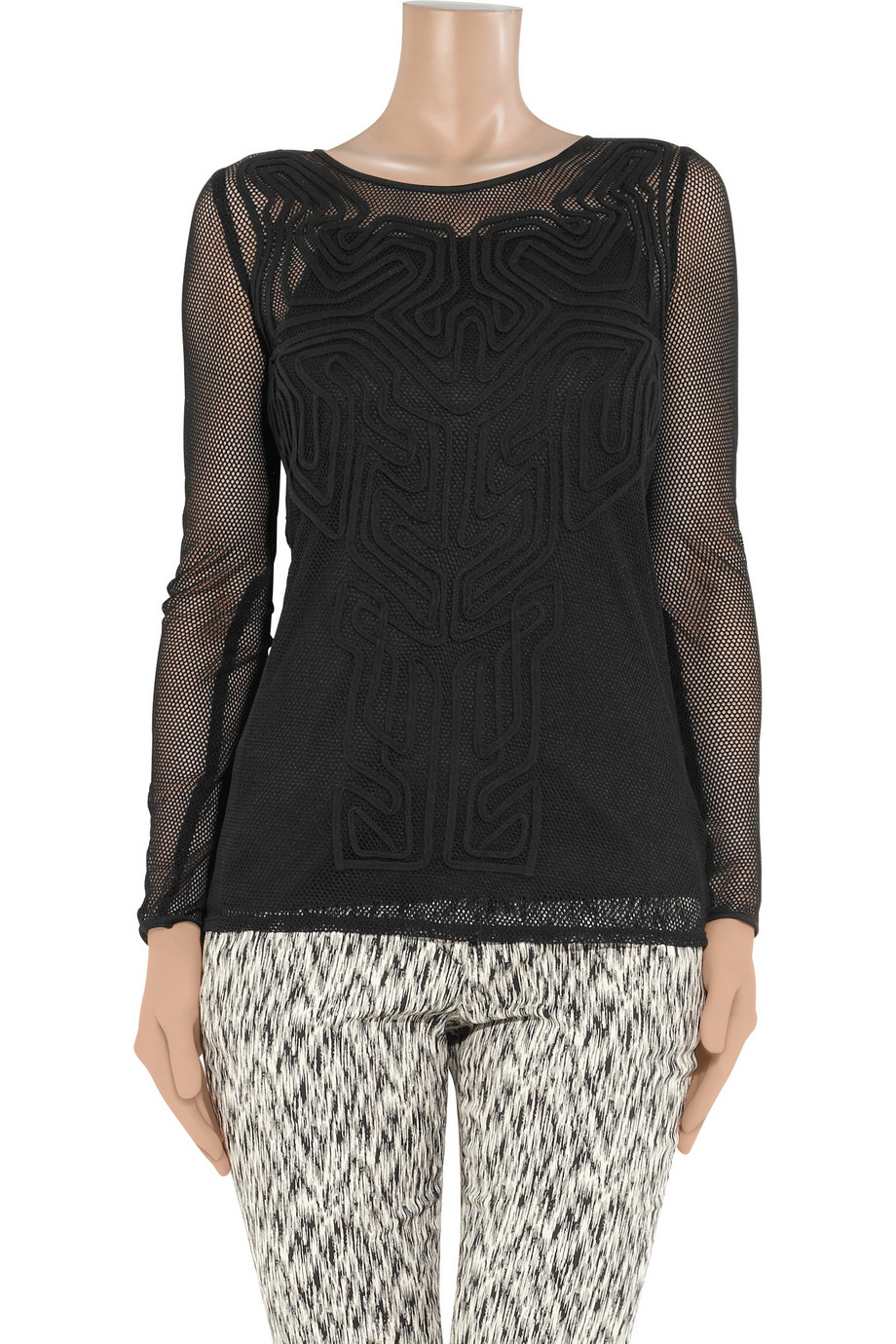 Lyst - Alice by temperley Tijuana Embroidered Mesh Top in Black