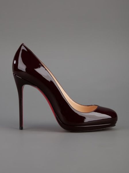 Christian Louboutin Stiletto Pump in Black (burgundy) | Lyst