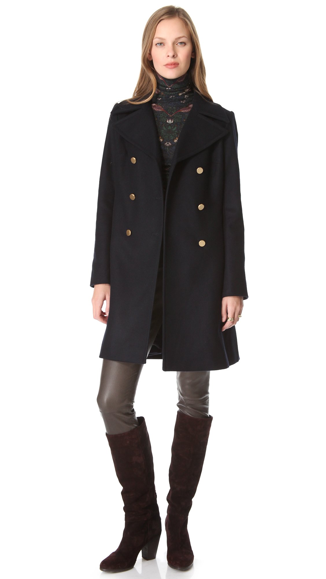 Lyst - Club monaco Isabel Coat in Blue