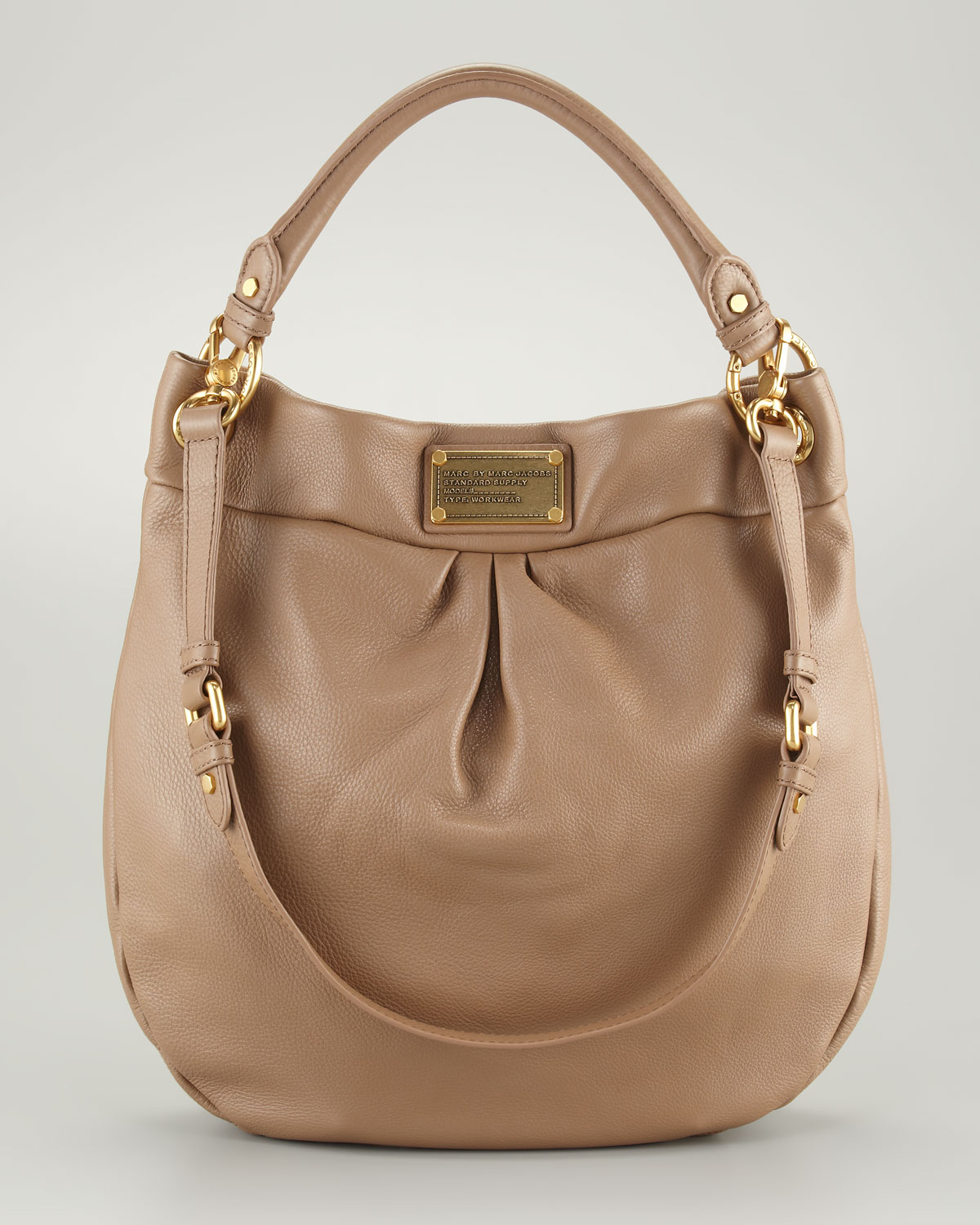 Marc by marc jacobs Classic Q Hillier Hobo Bag Praline in Beige (praline) | Lyst