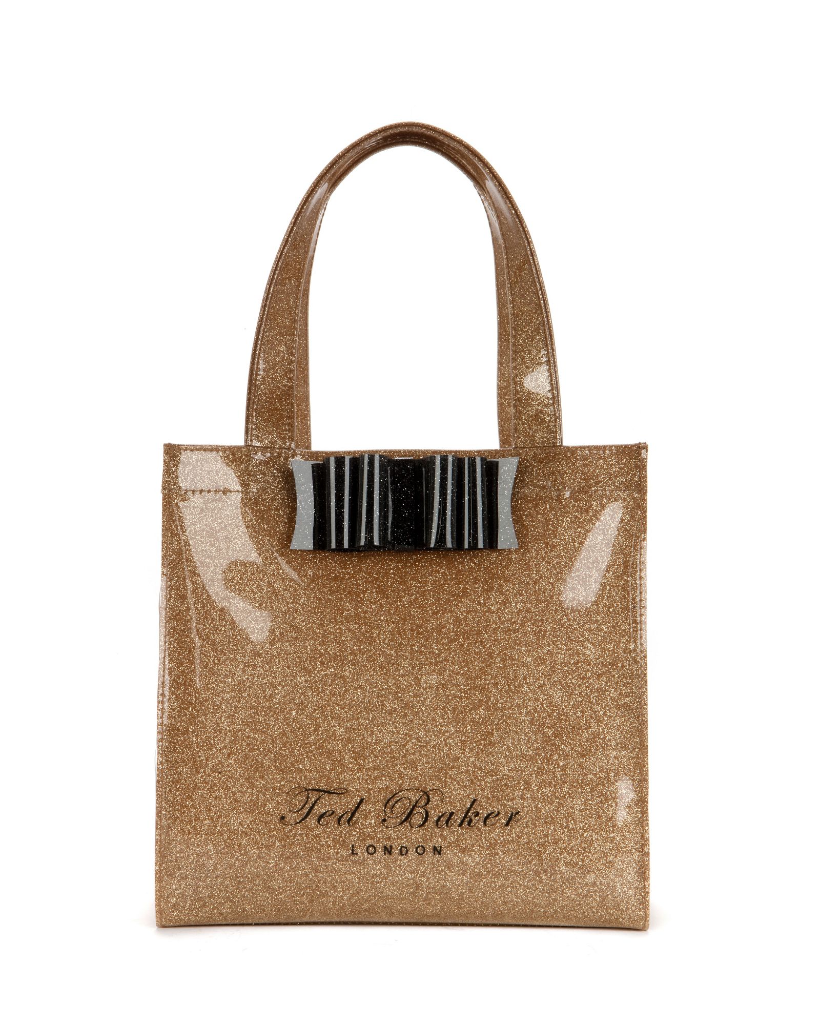 Ted baker Gilcon Glitter Bow Small Bag in Natural | Lyst