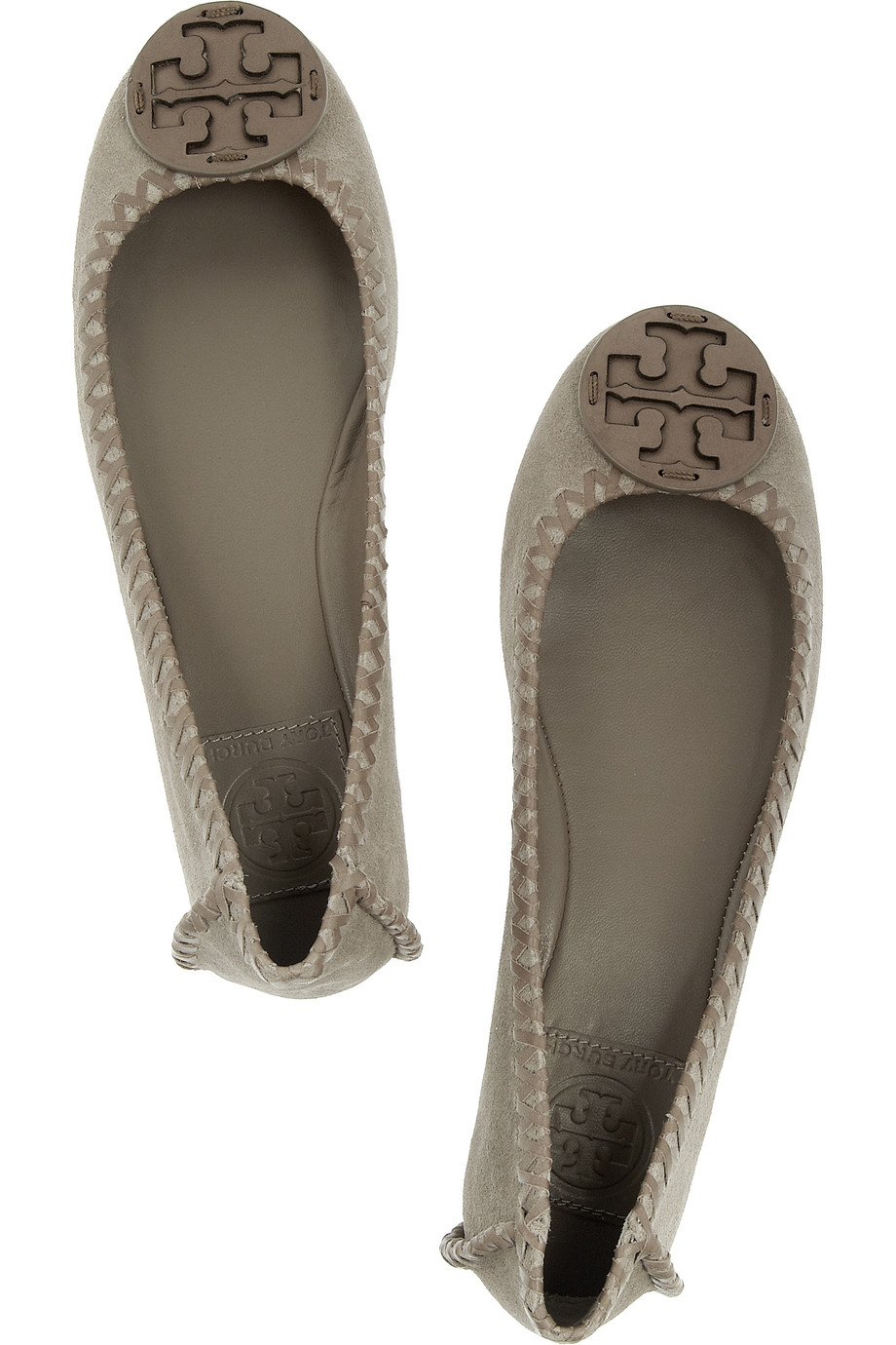 gray ballerina flats