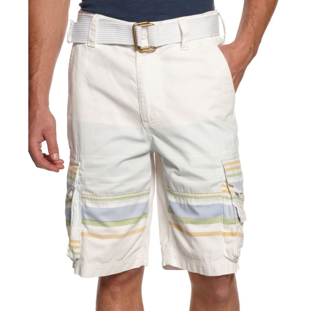 American rag Edv Striped Cargo Shorts for Men Lyst