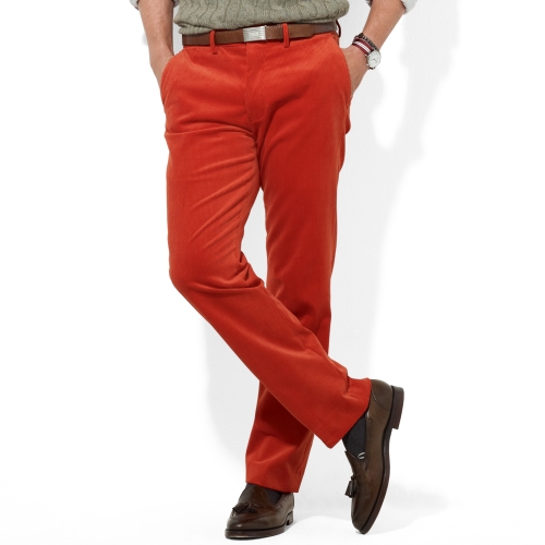 corduroy pants orange