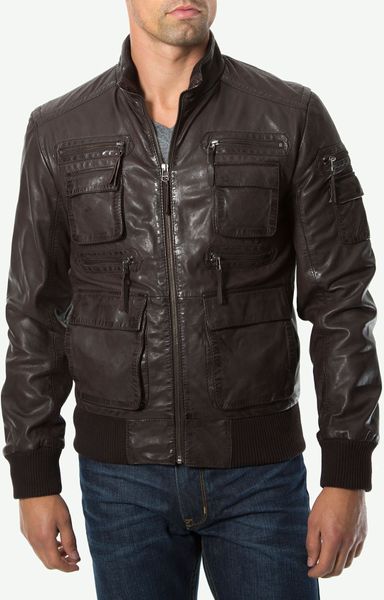 7 Diamonds Detroit Leather Jacket in Brown for Men | Lyst