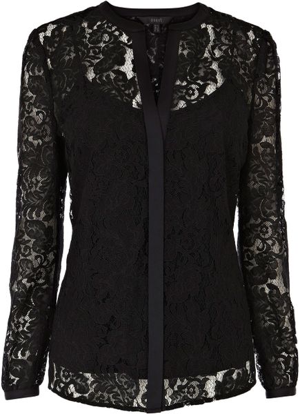 Coast Hidemi Lace Blouse in Black | Lyst