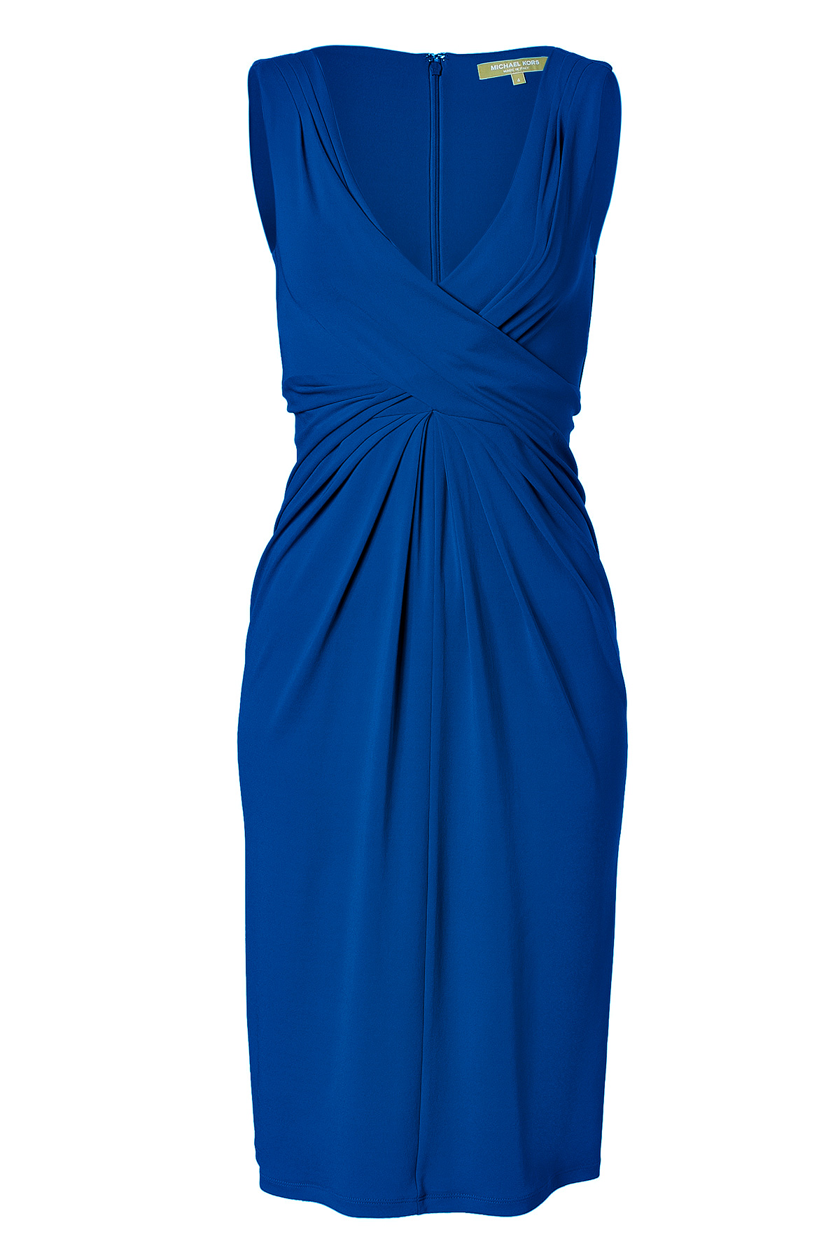 Michael kors Twisted Front Dress in Blue | Lyst