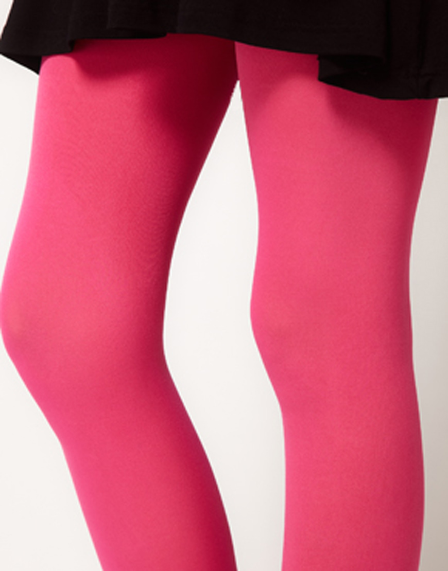 Asos 80 Denier Opaque Tights In Pink Lyst 7409