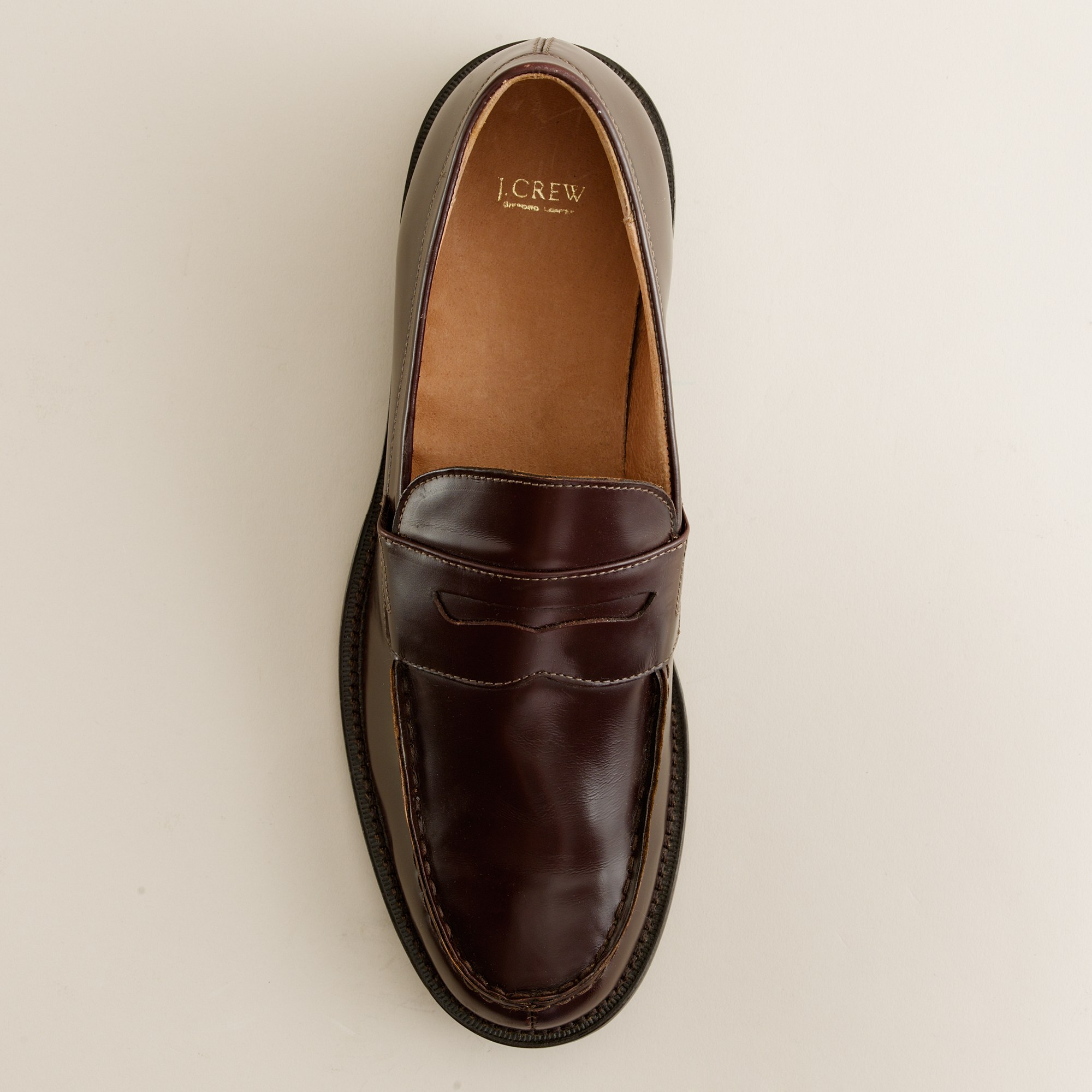 J.crew Classic Leather Penny Loafers in Brown for Men Lyst