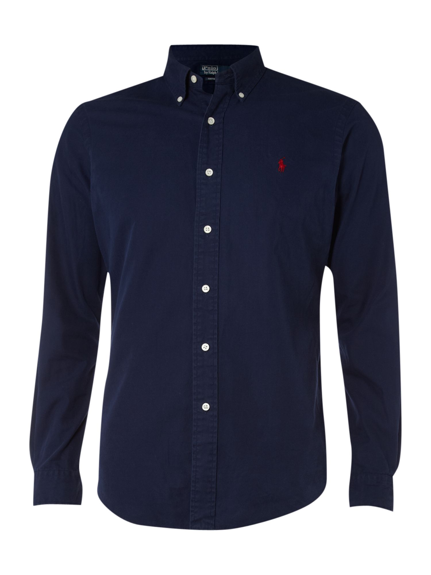 Polo Ralph Lauren Solid Chino Shirt in Blue for Men (navy) | Lyst