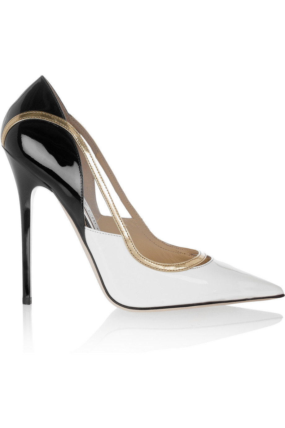 Jimmy choo Viper Patentleather Pumps in White | Lyst