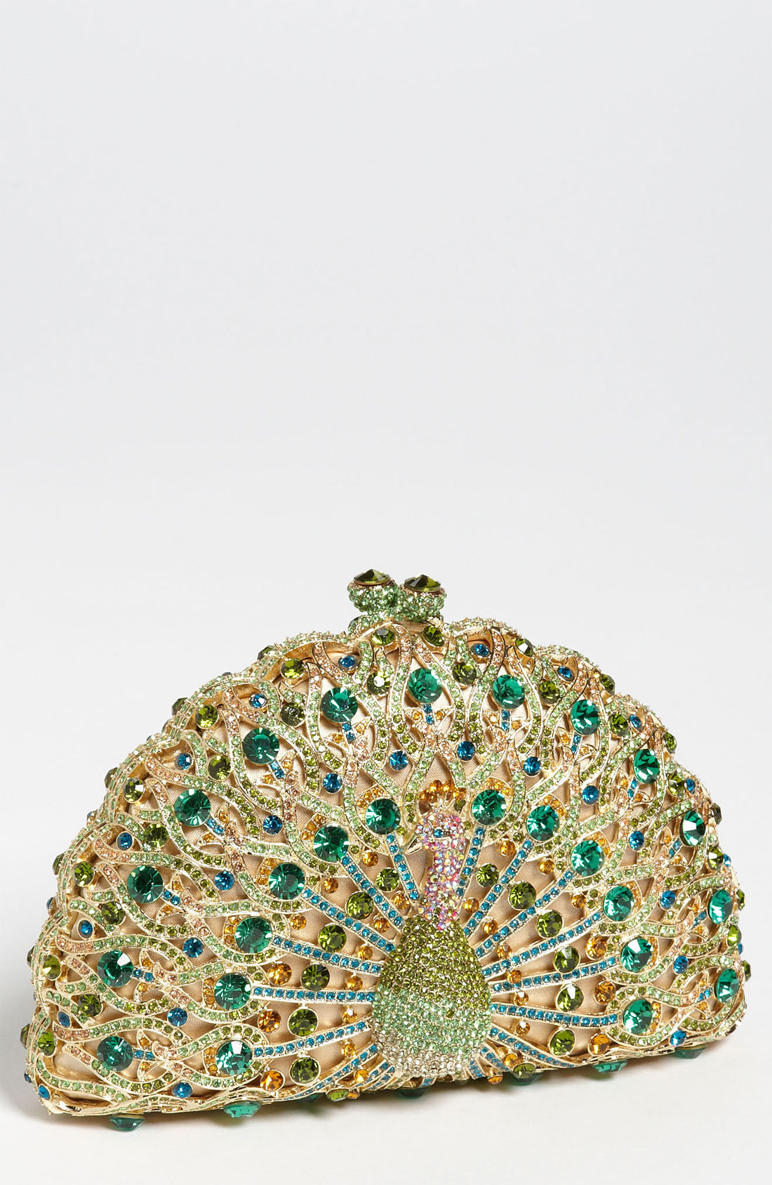 Natasha Couture Peacock Clutch in Green (gold) Lyst