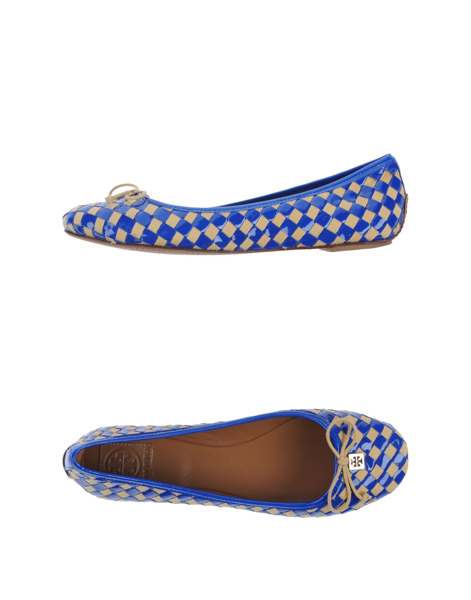 tory burch white ballet flats