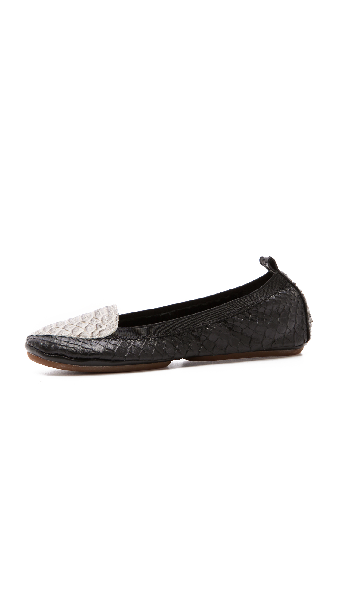 leather smoking flats