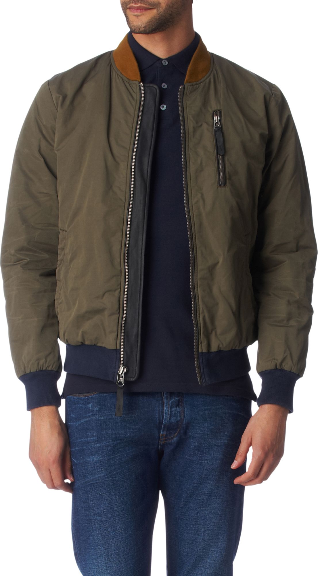 Marc By Marc Jacobs Contrast Colored Bomber Jacket in Green for Men ...