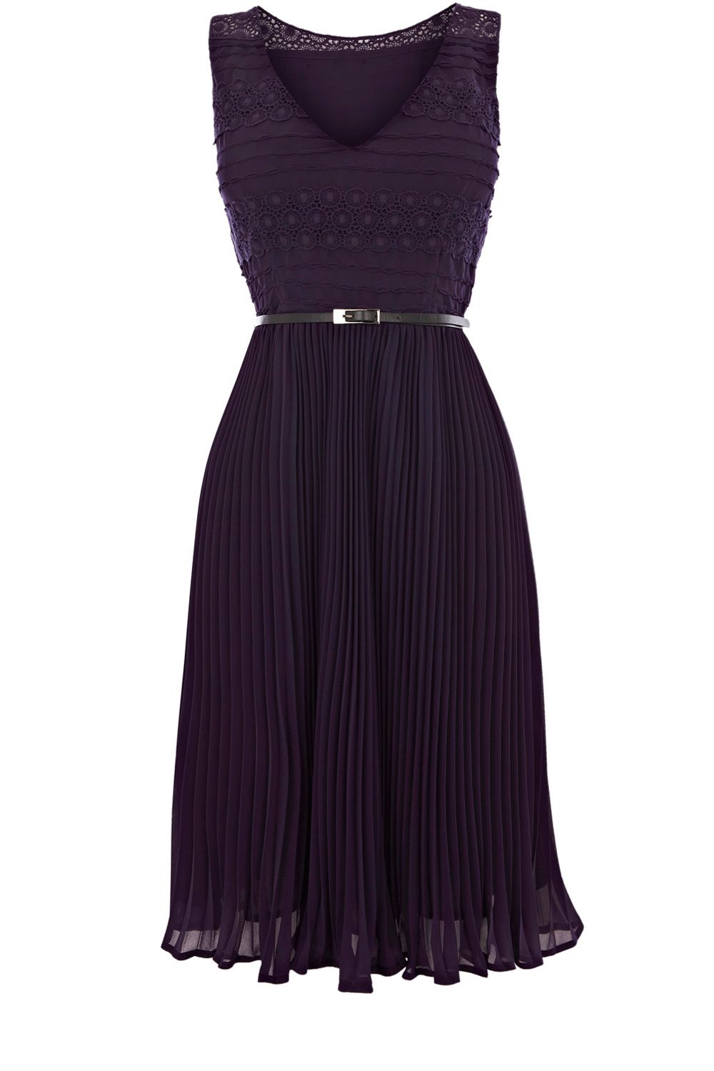 Oasis Stripe Lace Esme Dress in Blue (dark purple) | Lyst