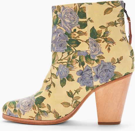 Rag & Bone Yellow Tapestry Newbury Ankle Boots in Yellow | Lyst